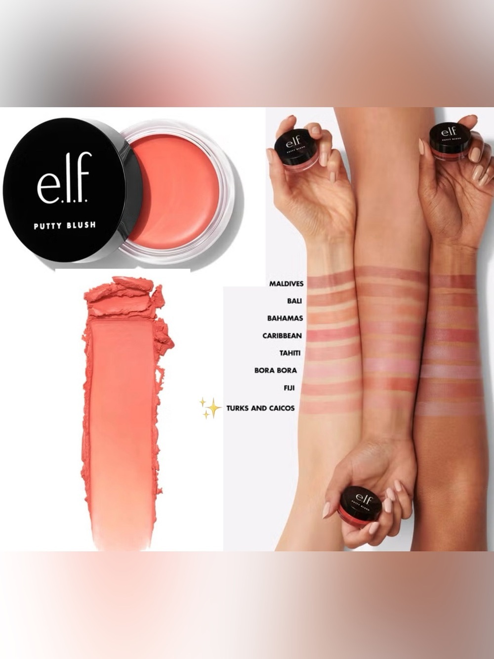 e.l.f. Putty Blush (Turks and Caicos) NIB 10 g / 0.35 oz - Picture 4 of 4